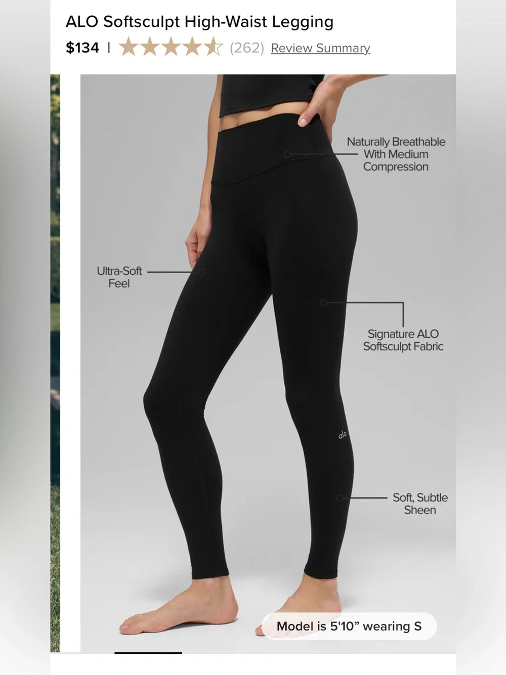 ALO Yoga black soft sculpt leggings